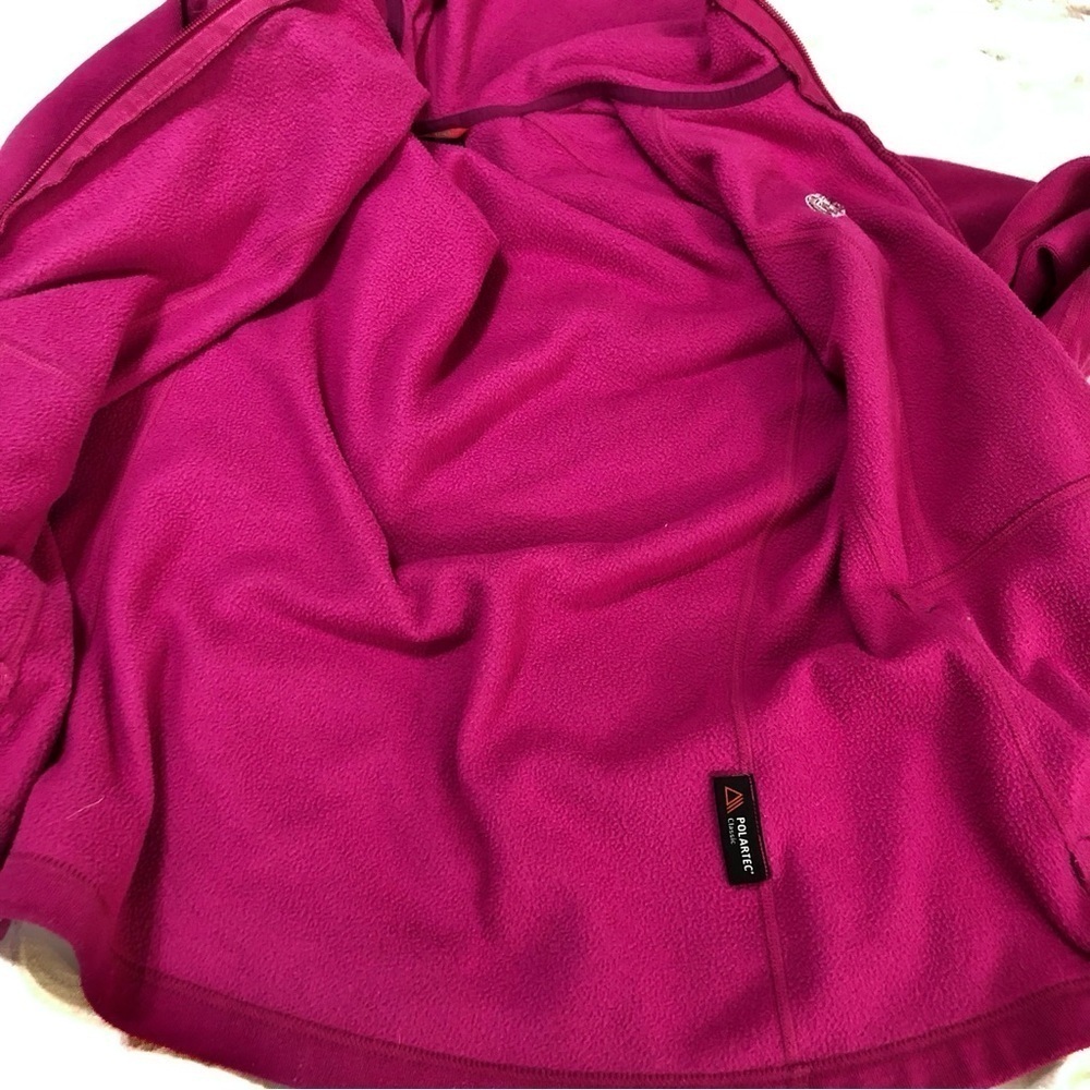 The North Face Polartec Fleece Hooded Zip Majenta Pink/Purple Jacket size M - Picture 12 of 12